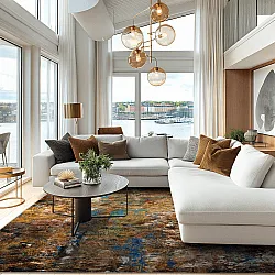Wilton rug - Trepito (brown/blue/multi)