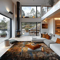 Wilton rug - Trepito (brown/blue/multi)
