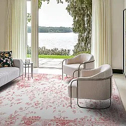 Wilton rug - Tulum (pink/white)
