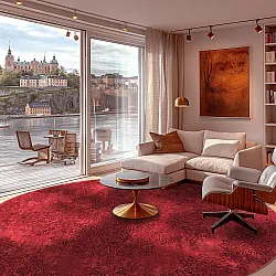 Round rug - Valenza (red)
