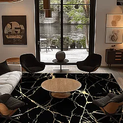 Wilton rug - Vieste (black/gold)