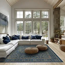 Wilton rug - Vinadio (blue/gold)