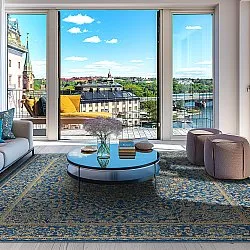 Wilton rug - Vinadio (blue/gold)