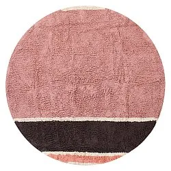 Round rug - Vinci Natural Cotton Shaggy (pink)