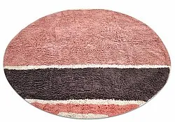 Round rug - Vinci Natural Cotton Shaggy (pink)
