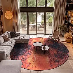Round rug - Wells (orange)