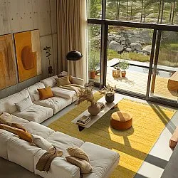 Shaggy rugs - Willow Natural Cotton Shaggy (yellow)