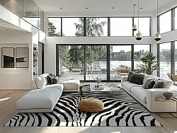 Wilton rug - Zebra (black/white)
