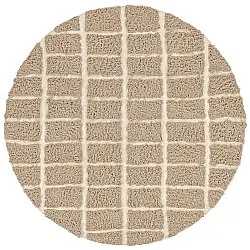 Round rug - Zola Natural Cotton Shaggy (beige)