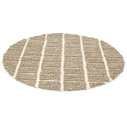 Round rug - Zola Natural Cotton Shaggy (beige)