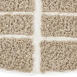 Round rug - Zola Natural Cotton Shaggy (beige)