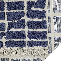 Shaggy rugs - Zola Natural Cotton Shaggy (blue)
