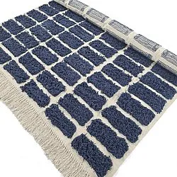 Shaggy rugs - Zola Natural Cotton Shaggy (blue)