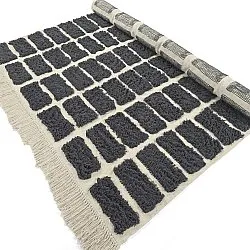 Shaggy rugs - Zola Natural Cotton Shaggy (dark grey)