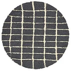 Round rug - Zola Natural Cotton Shaggy (dark grey)
