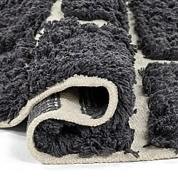 Round rug - Zola Natural Cotton Shaggy (dark grey)