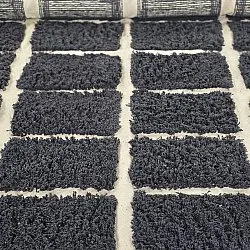 Round rug - Zola Natural Cotton Shaggy (dark grey)