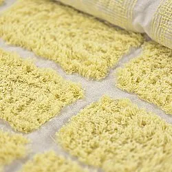 Round rug - Zola Natural Cotton Shaggy (yellow)