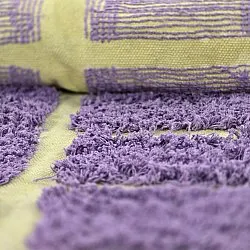 Shaggy rugs - Zola Natural Cotton Shaggy (purple)