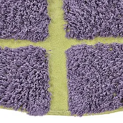 Round rug - Zola Natural Cotton Shaggy (purple)
