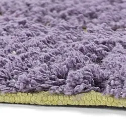 Round rug - Zola Natural Cotton Shaggy (purple)