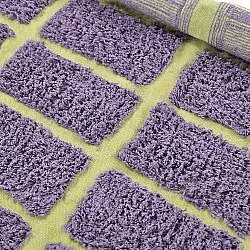 Round rug - Zola Natural Cotton Shaggy (purple)