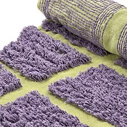 Round rug - Zola Natural Cotton Shaggy (purple)