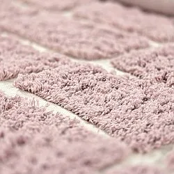 Round rug - Zola Natural Cotton Shaggy (pink)