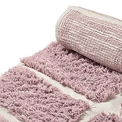 Round rug - Zola Natural Cotton Shaggy (pink)