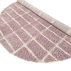 Round rug - Zola Natural Cotton Shaggy (pink)