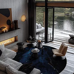 Round rug - Zuani (dark blue)
