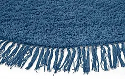 Round rug - Alba Natural Cotton Shaggy (blue)