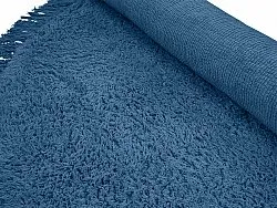 Round rug - Alba Natural Cotton Shaggy (blue)
