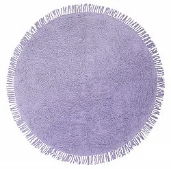 Round rug - Alba Natural Cotton Shaggy (purple)