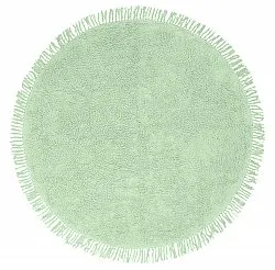 Round rug - Alba Natural Cotton Shaggy (light green)