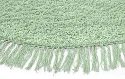Round rug - Alba Natural Cotton Shaggy (light green)