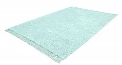 Shaggy rugs - Alba Natural Cotton Shaggy (turquoise)