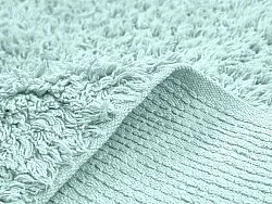 Shaggy rugs - Alba Natural Cotton Shaggy (turquoise)