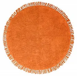 Round rug - Alba Natural Cotton Shaggy (orange)