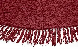 Round rug - Alba Natural Cotton Shaggy (burgundy)