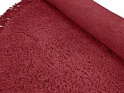 Round rug - Alba Natural Cotton Shaggy (burgundy)