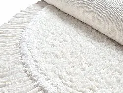 Round rug - Alba Natural Cotton Shaggy (white)
