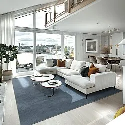 Wilton rug - Artena (bluish grey)
