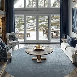 Round rug - Lynton (blue)