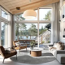 Round rug - Lynton (gray)