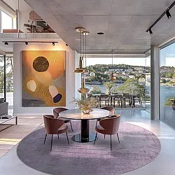 Round rug - Lynton (light purple)