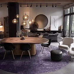 Round rug - Lynton (purple)