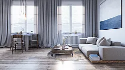 Round rug - Melazzo (grey/multi)