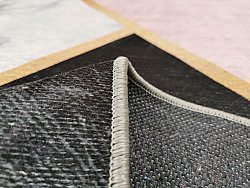 Wilton rug - Savino (black/white/pink)