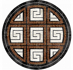 Round rug - Milos (black/white)